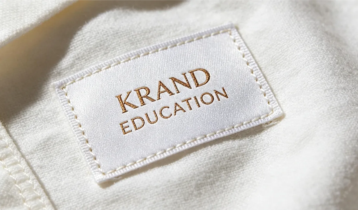 Customized woven logo label on fabric furniture