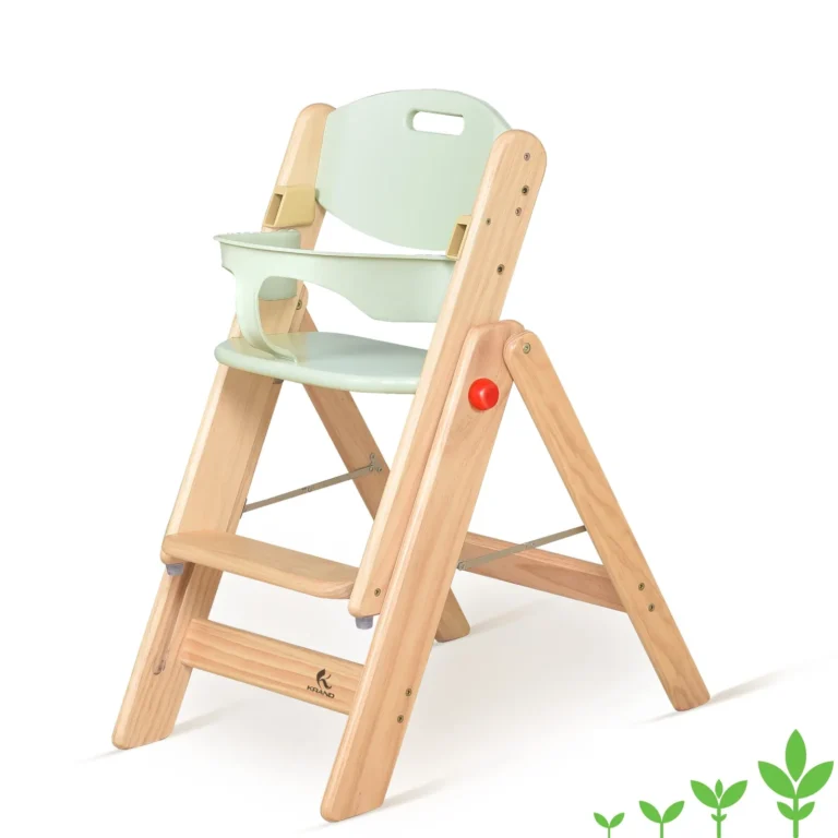 Foldable Wooden High Chair — Green