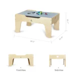 Dimensions diagram of the kids activity play table