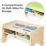 The activity table has four compartments on both sides for storage