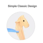 Wooden Rocking Horse (Blue) - product detail view 1