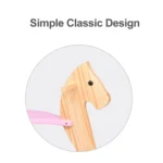 Wooden Rocking Horse (Pink) - product detail view 1