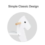 Wooden Rocking Horse (White) - product detail view 3