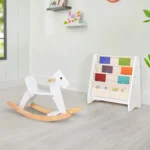 Wooden Rocking Horse (White) - product detail view 1