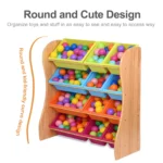 Close-up of the curved side panels and kid-friendly rounded edges