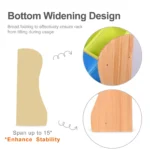 Diagram of the wide bottom footing that keeps the rack from tipping