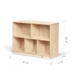 Dimensions diagram of the five-compartment storage cabinet