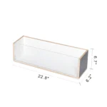 Dimensions diagram of the clear acrylic wall mounted storage box