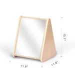 Dimensions diagram of the kids tummy time sensory mirror