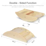 Diagram showing the rocking boat side and the flipped climbing bridge side