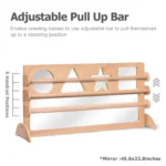 The five height positions of the adjustable pull-up handrail