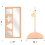 Dimensions diagram of the sensory shape mirror set