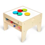 Kids LED sensory light table with colourful translucent discs and side storage