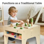 With the light off the table functions as a traditional play table