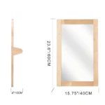 Dimensions diagram of the Montessori baby mirror with pull-up bars