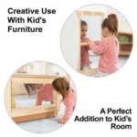 The baby mirror used on the floor and on the wall in a child's room