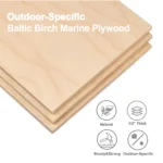 Outdoor specific Baltic birch marine plywood of the sensory table